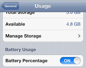 iPhone Bettery Usage