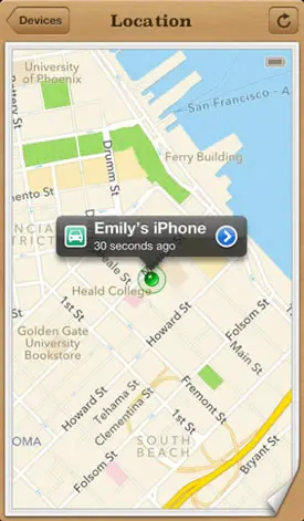 iPhone to Locate it on a Map