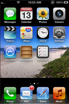 Background Apps shown in bottom bar