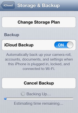 iCloud will Back Up your Data Automatically