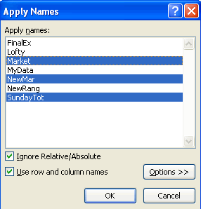 Apply Names dialog box