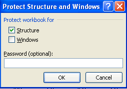 ms excel protect structure and windows