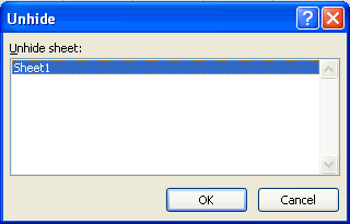 Unhide Dialog Box