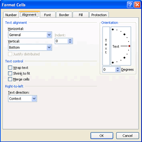 Format Cells Dialog Box