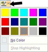 customize highlight colors in word