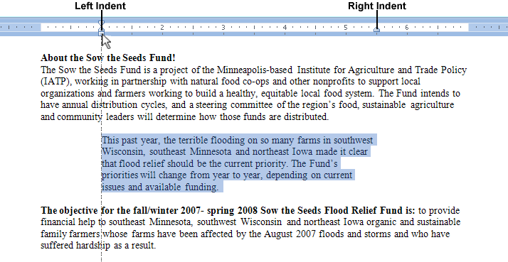 how do you move right margin in word