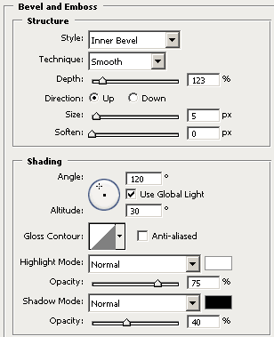 Bevel and Emboss