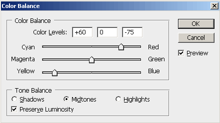 Midtones Settings