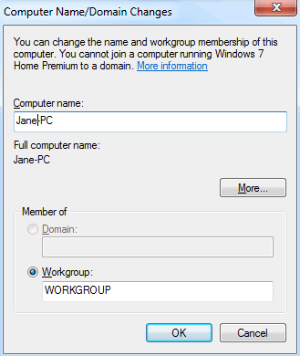 Computer Name/Domain Changes